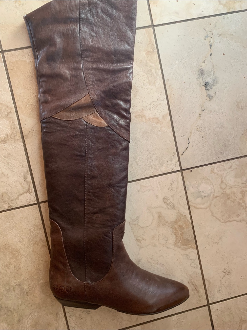 Women's lucky brand brand new size 9 Gwen otk Tall Brown Leather Riding Boots